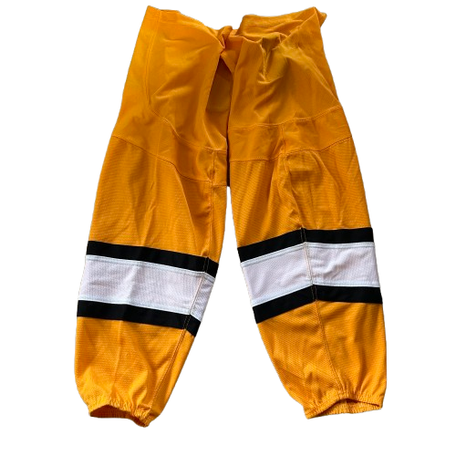 OHL - Chaussettes de hockey athlétiques en tricot d'occasion (jaune/blanc/noir)